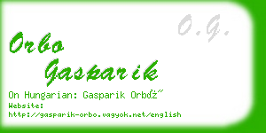 orbo gasparik business card